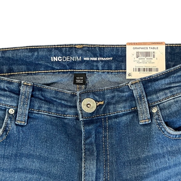 NWT INC Denim Core Denim Straight - Size 12 - Picture 3 of 10